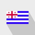 Ajaria flag Long Shadow design vector Royalty Free Stock Photo