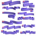 ajaria flag ribbon banner vector set Royalty Free Stock Photo