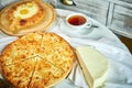 Ajarian traditional flatbread - khachapuri or hachapuri Royalty Free Stock Photo