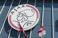 Ajax Amsterdam logo on Amsterdam Arena Royalty Free Stock Photo