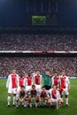The Ajax players before the match