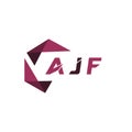AJF creative minimalist letter logo. AJF unique vector initials alphabet letter logo design Royalty Free Stock Photo