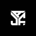 AJF letter logo creative design with vector graphic, Royalty Free Stock Photo