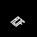 AJF letter logo design on black background Royalty Free Stock Photo