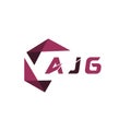 AJG creative minimalist letter logo. AJG unique vector initials alphabet letter logo design Royalty Free Stock Photo