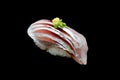 Aji Sushi or raw horse mackerel fish on Japanese rice.Japanese tradition food Royalty Free Stock Photo