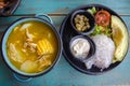 Ajiaco - A traditional colombian soup of chicken, pototoes and corn
