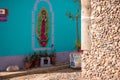 Ajijic, Jalisco, Mexico - January 15, 2021: The Virgin Guadalupe statue