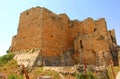 Ajloun Castle in north-western Jordan. Arab and crusaders fort. Royalty Free Stock Photo