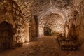 AJLOUN, JORDAN - MARCH 22, 2017: Interior of Rabad castle in Ajloun, Jorda Royalty Free Stock Photo