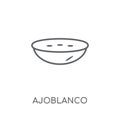 Ajoblanco linear icon. Modern outline Ajoblanco logo concept on Royalty Free Stock Photo