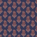 FLORAL PAISLEY WITH BLOCK PRINT DETAIL SEAMLESS PATTERN