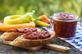 Ajvar - delicious dish of roasted red peppers
