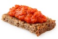 Ajvar on a slice of health bread