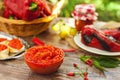 Ajvar-traditional quality Serbian specialty Royalty Free Stock Photo