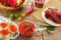 Ajvar traditional Serbian food specialty Royalty Free Stock Photo