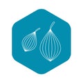 Ajwain spice icon, outline style