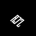 AJZ letter logo design on black background Royalty Free Stock Photo