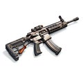 AK47 assault rifle isolated on white background Royalty Free Stock Photo