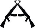 Ak47 CROSSED TWO RIFLES svg vector rifle vector kalashanikov cutfile for cricut and silhouette