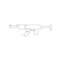 AK47 icon. Element of Army for mobile concept and web apps icon. Outline, thin line icon for website design and development, app