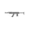 AK47 icon. Kalashnikov machine gun black silhouette icon Royalty Free Stock Photo