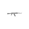 AK47 icon. Kalashnikov machine gun black silhouette icon Royalty Free Stock Photo