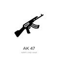 ak 47 icon in trendy design style. ak 47 icon isolated on white background. ak 47 vector icon simple and modern flat symbol for Royalty Free Stock Photo