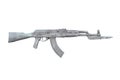 AK 47. Kalashnikov assault rifle. Barillef isolated on white Royalty Free Stock Photo