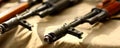 AK-47 Kalashnikov Russian automatic gun rifle USSR Royalty Free Stock Photo