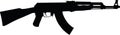 Ak47 machine gun image with vector