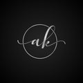 AK Modern Unique initial letter elegant Logo template vector creative