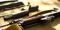 AK-47 ready for cleaning Royalty Free Stock Photo