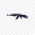 AK 47 transparent icon. AK 47 symbol design from Army collection