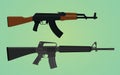 Ak-47 vs m16 comparation