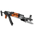 AK47 Kalashnikov Assault Rifle Royalty Free Stock Photo