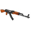 AK47 Kalashnikov Assault Rifle Royalty Free Stock Photo