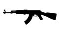 AK47 Kalashnikov Silhouette Royalty Free Stock Photo