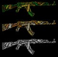 AK47 rifle graphics Royalty Free Stock Photo