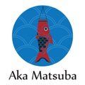 aka matsuba. Vector illustration decorative design