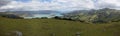 Akaroa Harbour panorama, New Zealand Royalty Free Stock Photo