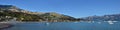 Akaroa Town Super Wide Panaorama, New Zealand Royalty Free Stock Photo