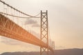 Akashi Kaikyo Bridge in Kobe, Japan, the longest suspension bridged cross over the ocean