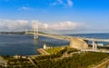 Akashi Kaikyo Bridge from mainland Kobe