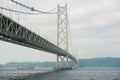 Akashi-Kaikyo Bridge in the morning