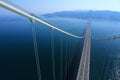Akashi Kaikyo bridge view about Awaji from top Royalty Free Stock Photo