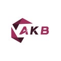 AKB creative minimalist letter logo. AKB unique vector initials alphabet letter logo design Royalty Free Stock Photo