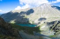 Akchan valley view from Kuyguk mountain pass. Altai mountains