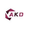 AKD creative minimalist letter logo. AKD unique vector initials alphabet letter logo design Royalty Free Stock Photo