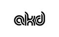 AKD Creative Unique Modern Letter Logo Design Royalty Free Stock Photo